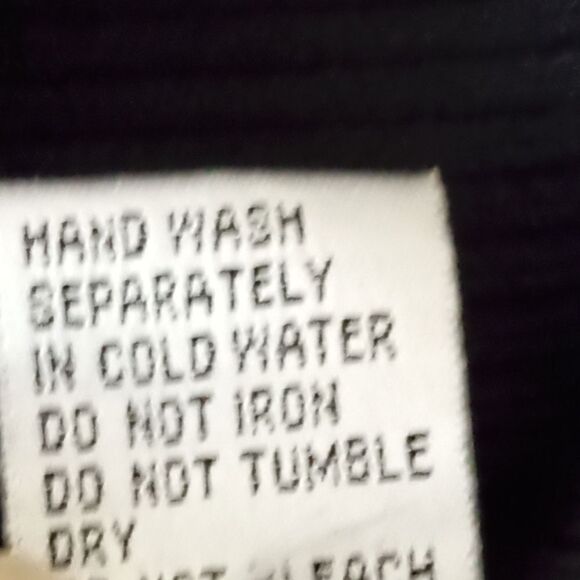 Carducci Cardigan XL Sweater Black Rib Knit Long Sleeve Beaded Neckline Grommets - Picture 9 of 16